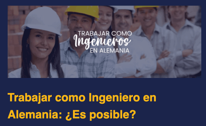 trabajar como ingeniero en alemania